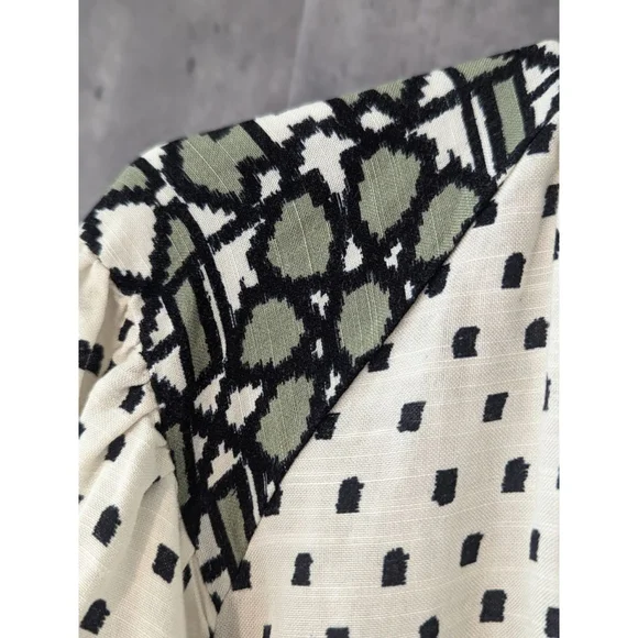 Women's Knox Rose NWT White and Green Boho Dress - Size S - Picture 8 of 16